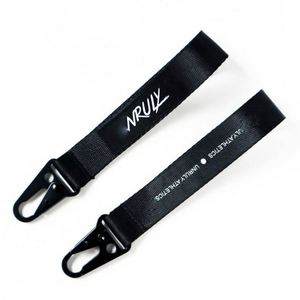 Échantillon gratuit, conception de logo personnalisée, porte-clés noir, cordon court pour téléphone portable - Product Image 2