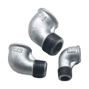 Malleable Cast Iron 90 Degree M/F Elbow Galvanized Steel Pipe Fittings for water gas and fire fighting systems