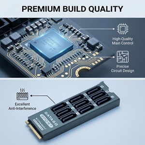 M.2 M Key ke 9 Port SATA 3.0 6Gbps Kartu Ekspansi PCIe Adaptor Penyimpanan RAID dengan Casing Logam - Product Image 6