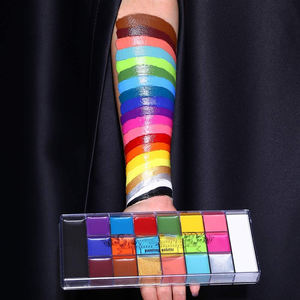 Palette de <span class=keywords><strong>peinture</strong></span> à l'huile pour le <span class=keywords><strong>visage</strong></span> et le corps, 20 couleurs, grande palette noire et blanche, tatouage, Halloween, SFX, fête, artiste, scène, <span class=keywords><strong>maquillage</strong></span>, kit de <span class=keywords><strong>peinture</strong></span>, 168g - Product Image 6