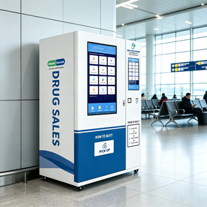ตู้จำหน่ายยาแบบหน้าจอสัมผัสขนาด 43+32 นิ้ว สำหรับใช้งานเชิงพาณิชย์  ความจุขนาดใหญ่ พร้อมระบบทำความเย็น  ตู้ขายยาพร้อมเครื่องพิมพ์ - Product Image 1