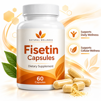 Capsules de Fisetin Fournisseur Fabricant 60 Comprimés Complément Alimentaire pour le Bien-être Cellulaire et le Soutien d'un Mode de Vie Équilibré OEM ODM