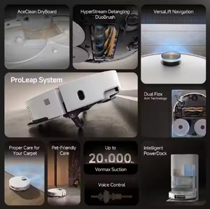 หุ่นยนต์ดูดฝุ่น Dreame X50 Pro Ultra แบบมีรางนำทาง แรงดูด 30000 Pa พร้อมแปรงทำความสะอาดตัวเอง ชาร์จเร็ว ทำความสะอาดได้ทั้งแบบเปียกและแบบแห้ง - Product Image 3