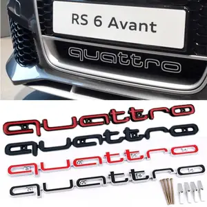 Black QUATTRO Logo Emblem Front Grille Badge For AUDI A3 A5 Q3 Q5