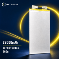 Batterie LiPo Pouch Cell haute énergie BATTIVUS 22000mAh 3.8V 20C pour drone UAV FPV