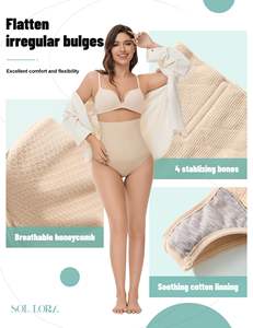 Faja Moldeadora de Cintura Alta para Mujer, Ropa Interior Transpirable con Control de Abdomen, Tejido de Seda Firme con Logotipo Personalizable - Product Image 3