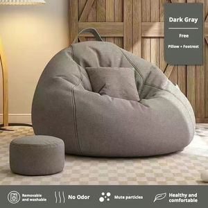 Modern Single Recliner <strong>Bean</strong> <strong>Bag</strong> Sofa Chair Comfortable Fabric <strong>Sitting</strong> Lazy Sofa for Balcony Bedroom Living Room Home Hotel - Product Image 6