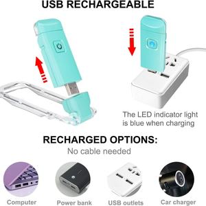 Lámpara de Lectura Moderna con Clip USB, Mini, Plegable, con Protección Ocular, Luz Azul, Portátil, Minimalista, para Leer Libros - Product Image 4