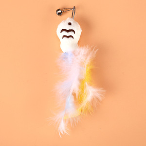 Jouet pour chat multifonctionnel et écologique, automatique, à long manche, avec plume et clochette, rotatif, auto-amusant, à la catnip - Product Image 6
