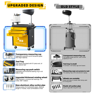 Waste Oil Drainer Extrator Pneumático Waste Oil Com Toolbox Set Garagem Oficina Equipamento com <span class=keywords><strong>70L</strong></span> Capacidade - Product Image 4