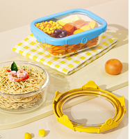 Contenants de stockage pour aliments pour animaux de compagnie avec couvercle hermétique, bols de préparation des repas étanches, compatibles micro-ondes, boîte à lunch durable pour conserver la fraîcheur