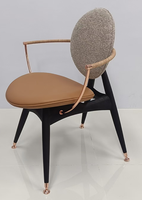 Chaises de salle à manger en or de haute qualité