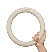 15Lbs Home Gym Grip Poids Yoga Pilates Fitness Musculation Cercle Silicone Logo Personnalisé Anneau De Puissance Haltère Rond
