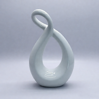 Sculpture moderne minimaliste en céramique torsadée - Accessoire de décoration d'intérieur de luxe