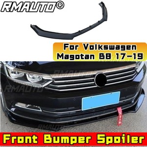 Diffuseur de pare-chocs avant de voiture, spoiler noir brillant, kit carrosserie pour Volkswagen Magotan B8 2017-2019, protection de pare-chocs, accessoires de voiture - Product Image 5