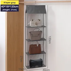 Bolsa de almacenamiento colgante multiusos plegable-Organizador portátil de malla para ropa, juguetes y viajes - Product Image 4