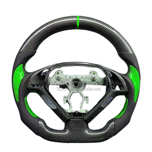 พวงมาลัยหนังคาร์บอนไฟเบอร์แบบเจาะรูจากโรงงานจีน ใช้ได้กับรถยนต์อินฟินิตี้ G27 G37 - Product Image 3