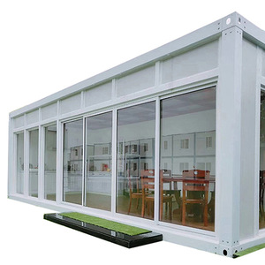Maison modulaire GCC, toit plat, véranda en verre double vitrage, design moderne, installation facile - Product Image 4