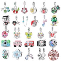 Offre Spéciale – Pendentif en Argent Sterling 925 avec Zircon, Motif Appareil Photo Romantique, Ours Mignon, Cadeau de Remise de Diplôme pour Couple, Bijou DIY, Style Femme