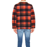 Vêtements en gros LEDUO, manteau d'hiver à carreaux pour homme, fermeture à boutons sur le devant, veste épaisse et chaude tendance pour homme