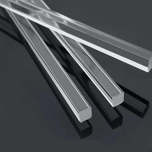 TONGYUAN <span class=keywords><strong>Colonne</strong></span> carrée en <span class=keywords><strong>plexiglas</strong></span> écologique, découpe et traitement, tige en acrylique solide haute transparence, longueur et diamètre personnalisés - Product Image 2