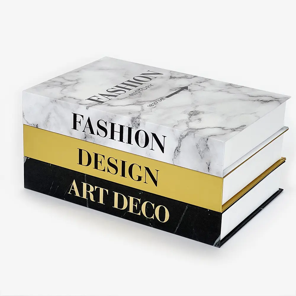 Famous Brand New Design Creative Custom Printed Book Box Packaging Foil Stamping Fake Decorative Books for Home Decor