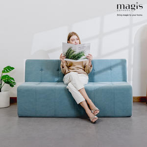 Sofá Modular Cuadrado Retro Comprimido para Sala de Estar, Convertible, Casual y de Lujo - Product Image 4