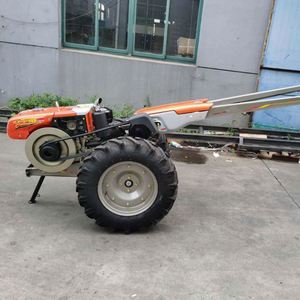 High Quality Diesel Engine 11HP <b>Walking</b> Tractor Two-Wheel Drive Mini Farm Tractor Rotary Cultivator Gear Drive High Productivity - Product Image 1