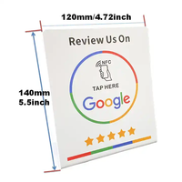 Support de carte NFC en PVC personnalisé pour avis Google, support de table NFC en forme de L pour avis sur les réseaux sociaux