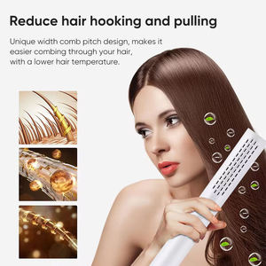 Plancha de pelo a vapor, cepillo secador de pelo, peine calefactor de aire caliente, cepillo alisador de pelo, peine, belleza multifunción - Product Image 3