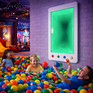 Équipement de salle sensorielle, panneau lumineux mural carré, tunnel d'infini à changement de couleur 3D, lampe miroir pour le <span class=keywords><strong>traitement</strong></span> de l'autisme - Product Image 1