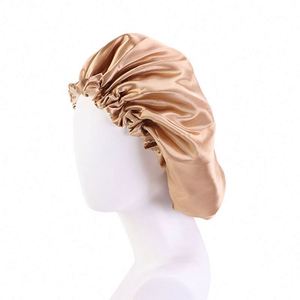 Gorros de Satén Ajustables de Doble Capa para Mujer, con Cordón, para Dormir, de Seda, con Logotipo Personalizado Promocional - Product Image 2