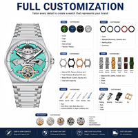 Montre mécanique automatique tourbillon Pagani Design PD-YS028 pour homme, personnalisée, avec cristal saphir, acier, étanche, montre de luxe OEM ODM