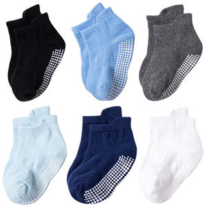 6 paires de chaussettes antidérapantes en coton pour bébé, chaussettes de sol antidérapantes pour tout-petits, chaussettes respirantes pour l'intérieur pour nouveau-nés, garçons, filles et tout-petits - Product Image 1