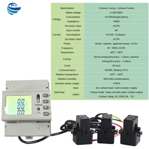 Compteur d'énergie intelligent triphasé 3 en 1 CT 5A Entrée avec paramètres complets et multi-canaux, séparation RS485 MODBUS, étanche, prix d'usine - Product Image 1