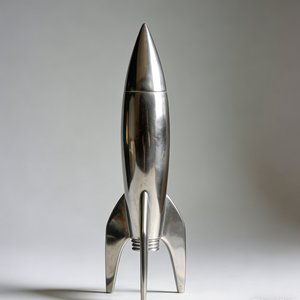 Sculpture de fusée géante en acier inoxydable personnalisable, de luxe, moderne, résistante aux intempéries, pour décoration extérieure, à vendre - Product Image 6
