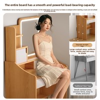 Coiffeuse moderne simple avec miroir éclairé pour petit appartement chambre chevet armoire de maquillage