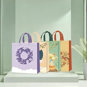 Gran oferta, bolsa de compras de tela no tejida reutilizable con asa, logotipo de impresión personalizado, bolsa de regalo para ropa - Product Image 1