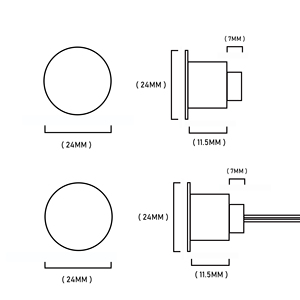 Capteur de proximité magnétique à lamelles NO/NC 250VAC 1A 36x22x13mm -20~80°C Type câble Automatisation - Product Image 1