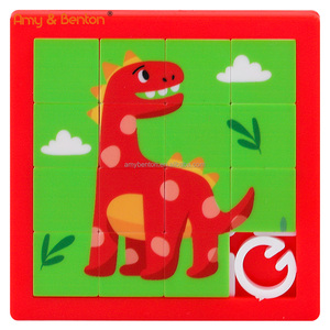 Trượt trò chơi câu đố vui vẻ khủng long trượt câu đố đồ chơi thiết lập handout đồ chơi bên ủng hộ cho trẻ em - Product Image 3