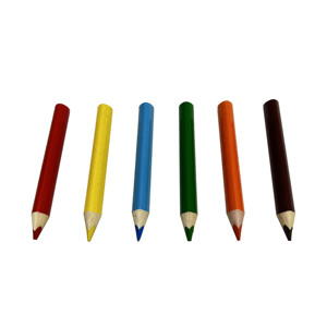 Jumbo Kích thước nửa Chiều dài bút chì màu 1cm Độ Dày 8.8cm tam giác tròn & Mô hình lục giác cho các trường học sử dụng - Product Image 1