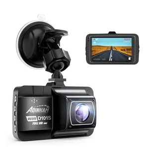 ADINKAM กล้องติดรถยนต์ DVR มุมมองแบบเต็มรูปแบบ D101,กล้องติดรถยนต์หน้าจอ IPS 3นิ้วกล้องติดรถยนต์ FHD 1080P พร้อม WDR การมองเห็นในเวลากลางคืน