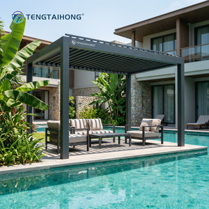 Pérgola de Aluminio Motorizada con Techo de Láminas, Impermeable, para Exteriores, para Proyectos a Gran Escala - Product Image 2