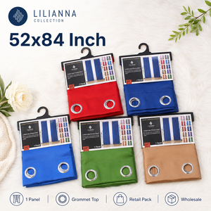 <span class=keywords><strong>Cortinas</strong></span> Opacas <span class=keywords><strong>para</strong></span> Ventanas con Ojales Metálicos Disponibles en Varios Colores, Paneles de Cortina que Oscurecen la Habitación <span class=keywords><strong>para</strong></span> Decoración del Hogar - Product Image 2