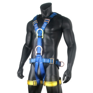 Arnés de Seguridad de Cuerpo Completo Zhongyu, 5 Puntos, Azul y Amarillo, Poliéster, Hebilla de Conexión Rápida, Protección Contra Caídas en Altura, Rescate - Product Image 4
