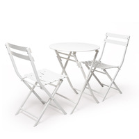 Meubles d'extérieur, table et chaises pliantes en fer, style moderne et simple, pour cour, balcon, café, parc