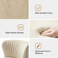 Chaise d'appoint en velours blanc moderne pour chambre à coucher, hôtel, café et restaurant, chaise de loisirs confortable à bras pour les salles d'attente du salon