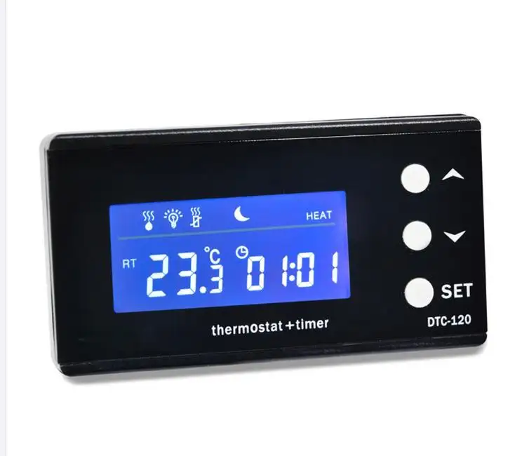 Thermostat numérique DTC-120, contrôleur de température pour Aquarium, Thermostat de gradation de jour et de nuit