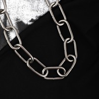 Collier chaîne épaisse réglable VAF Amazing 50 cm, largeur 20,5 mm, acier inoxydable avec fermoirs spéciaux