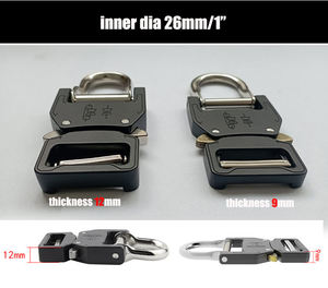 Doble aluminio cobra estilo conexión rápida hebilla negra cinturón táctico D anillo perro arnés cobra estilo hebilla 42 Liberación lateral rápida - Product Image 4